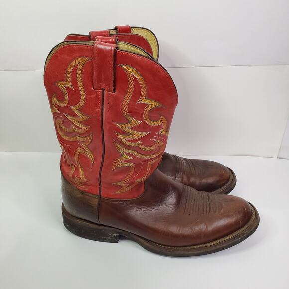 Justin Boots Other - Justin mens cowboy boots 11 Red Almond Toe Style #5538